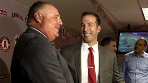 Billy Eppler jokes around with Mike Scioscia before another lost season for the halos