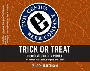 Evil Genius Beer Company Trick or Treat Chocolate Pumpkin Porter best craft beers in pennsylvania
