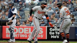 The Orioles celebrate in a game where they went on to beat the yankees What went wrong for the 2018 new york yankees