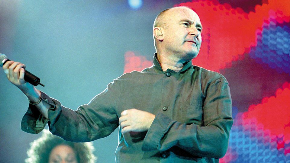 Phil Collins takes the stage in 2018.