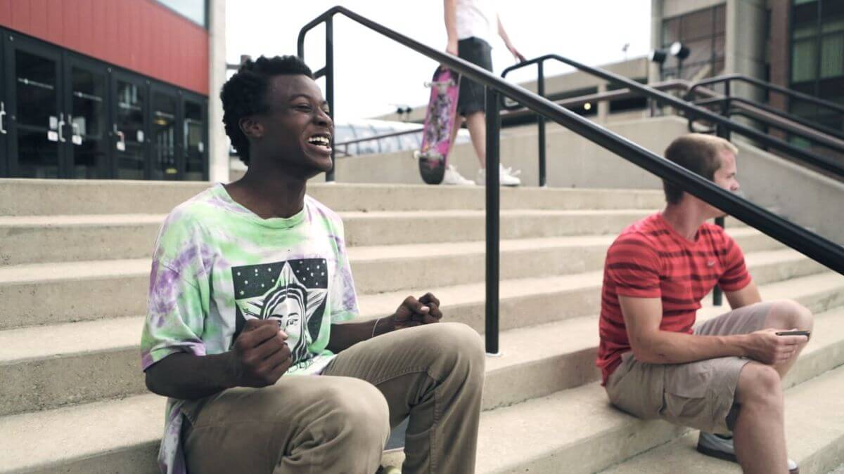 A scene from the new Hulu Original, Minding the Gap.