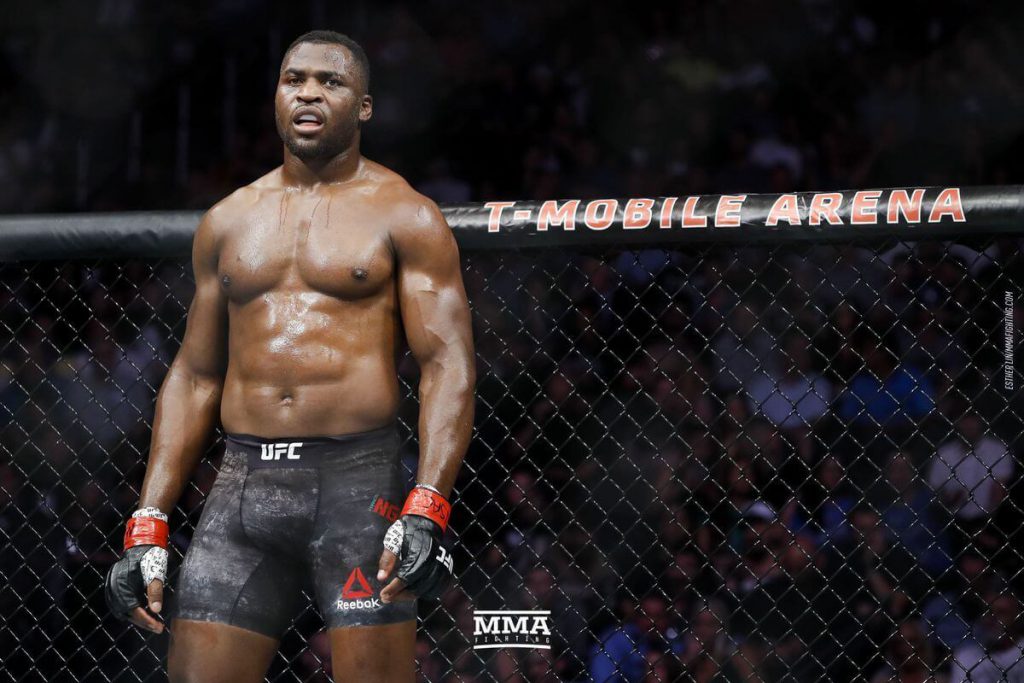 UFC heavyweight Francis Ngannou after his loss to Derrick Lewis