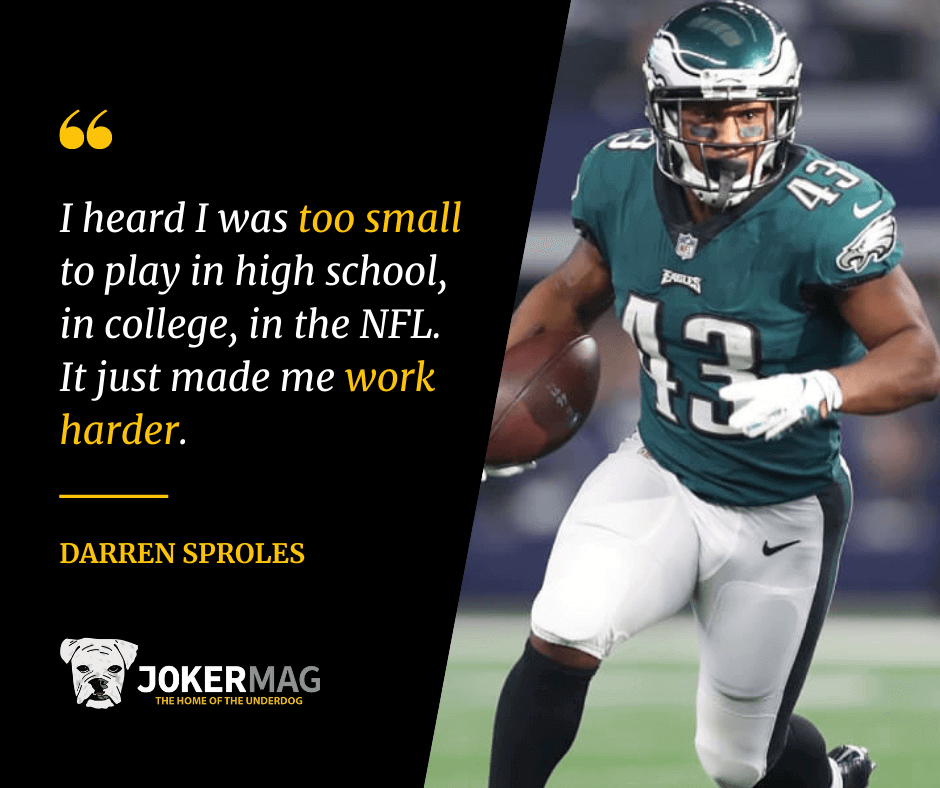 Nfl Football Quotes And Sayings   Darren Sproles Inspiring Football Quote 