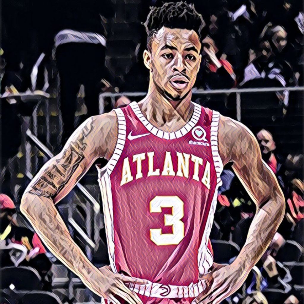 An illustration of Jaylen Morris during his time in the NBA with the Atlanta Hawks