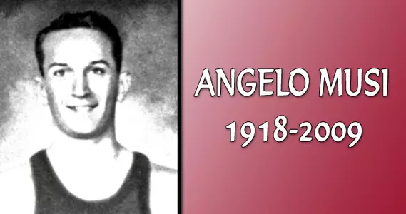 Angelo Musi 1918 to 2009 graphic from Temple's Hall of Fame