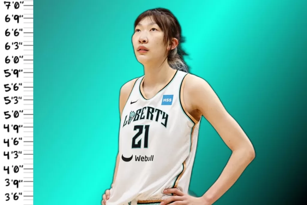 Han Xu is the tallest center in the WNBA, measuring in at 6 feet 11 inches tall