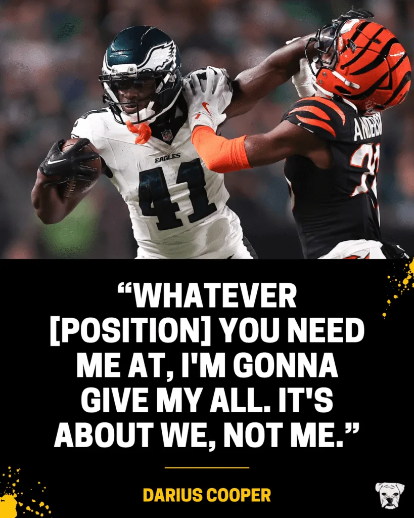 Darius Cooper quote: "Whatever [position] you need me at, I'm gonna give my all. It's about we, not me."