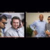 Two side-by-side photos of Allan Wylie, who is a blind sports broadcaster for the Delaware Blue Coats of the NBA G League and an incredible inspiration to underdogs everywhere. This is the featured image for our Joker Mag exclusive interview with Allan.